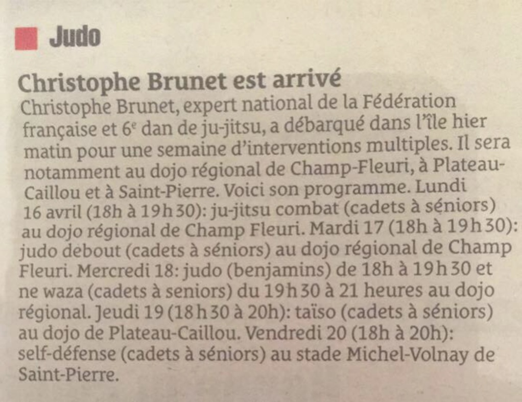 Christophe BRUNET à la Réunion